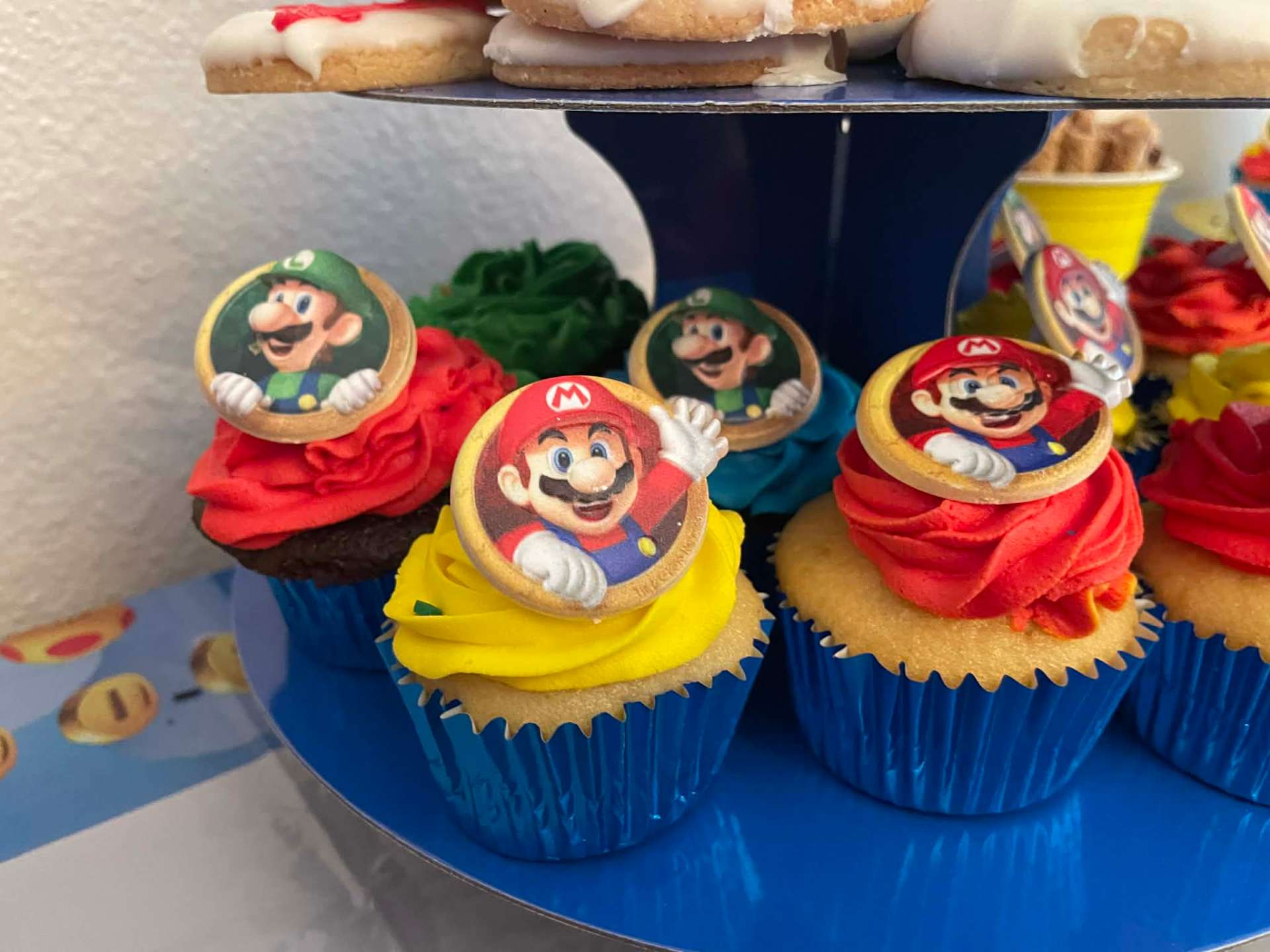 Themed character cupcakes for a kids party by Lupica's Sweet Treats